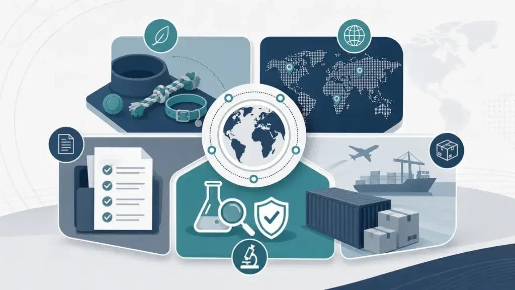 Pet product export compliance framework across materials, markets, and documentation